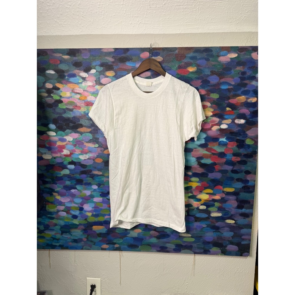 Vintage 80s 70s white blank tshirt size L